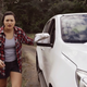 “This isn’t the first time I drove a truck.” (Image via Funny Girls NZ/Facebook)